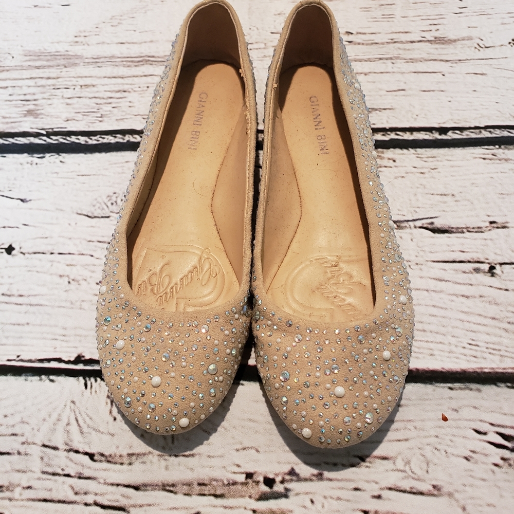 Gianni Bini Star-Brite Microfiber Rhinestone Detail Ballet Flats # 2